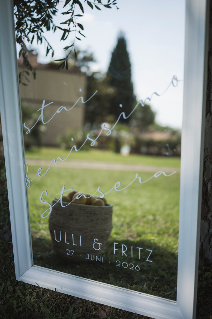 Selfie Mirror Hochzeit Toskana