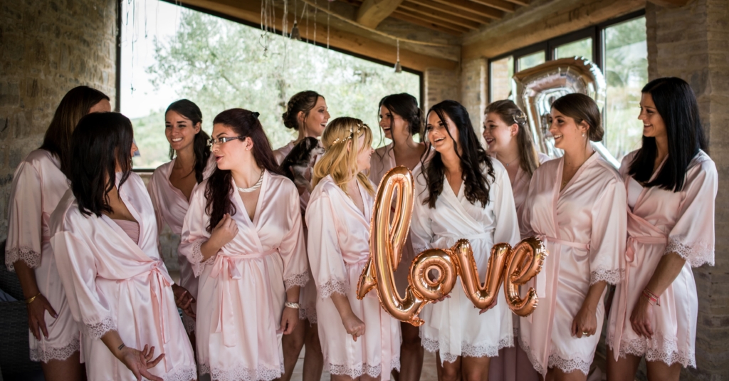 bridal party tuscany