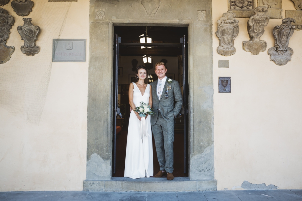 Civil marriage in a Tuscan historical town hall