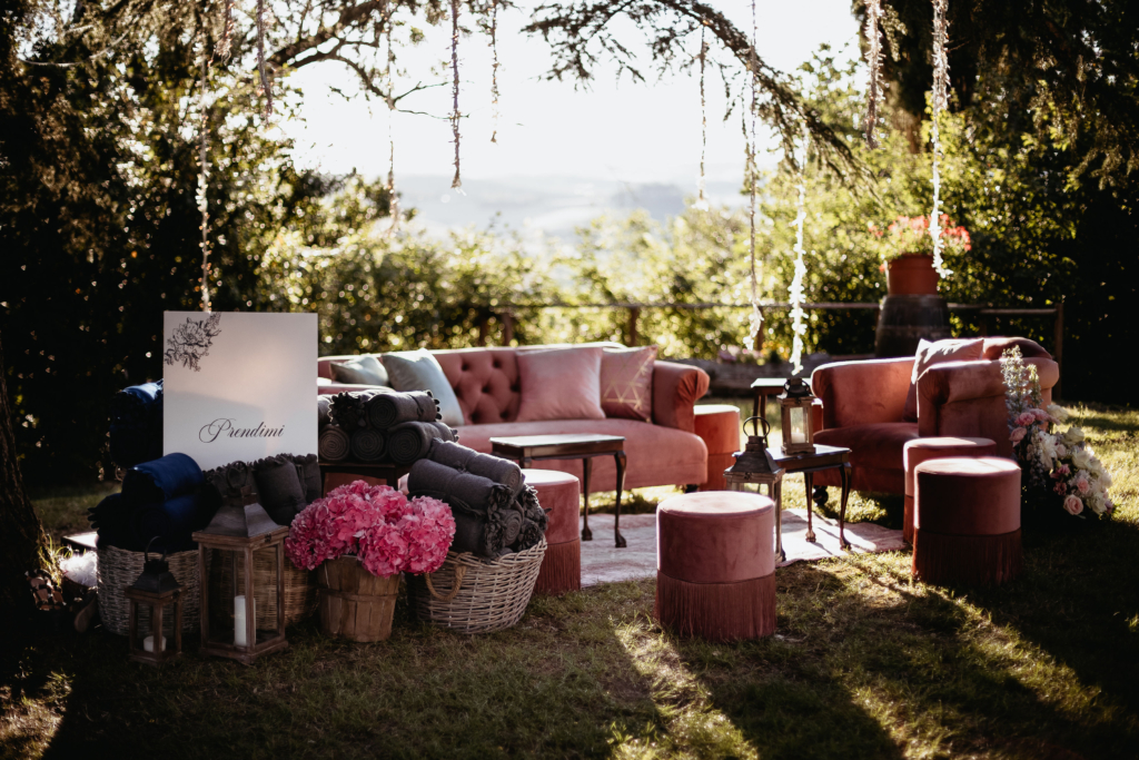 wedding lounge area tuscany