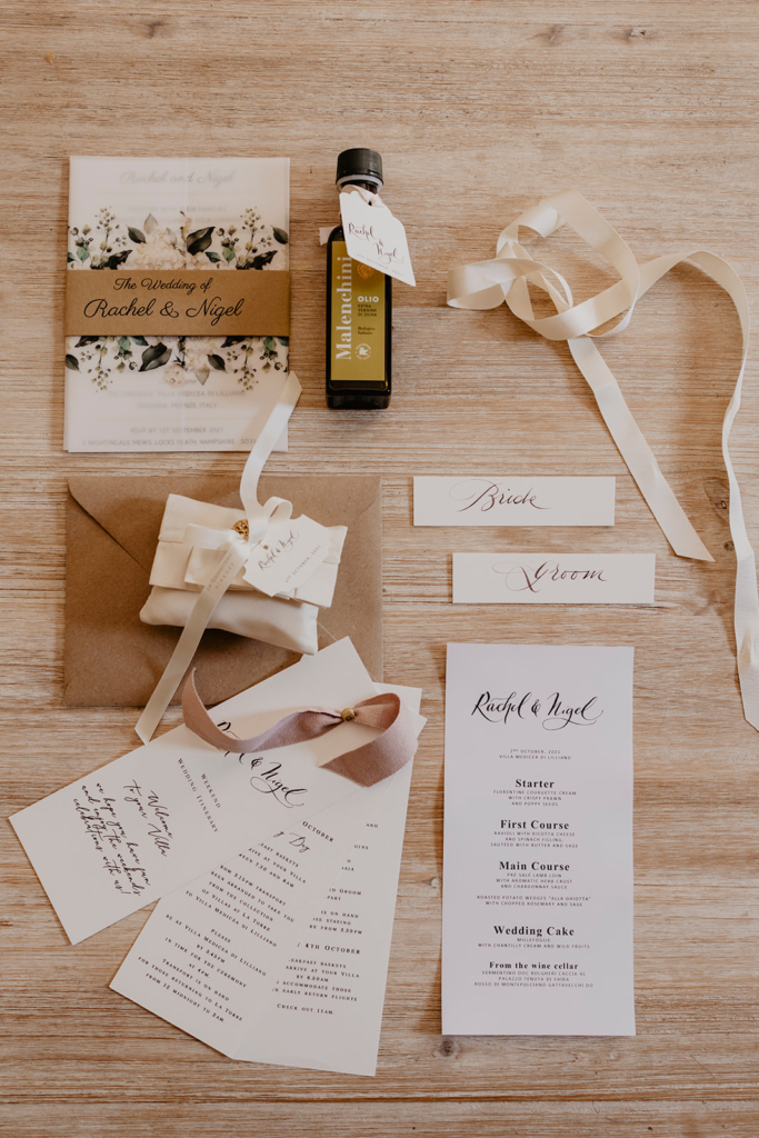 wedding stationery tuscany